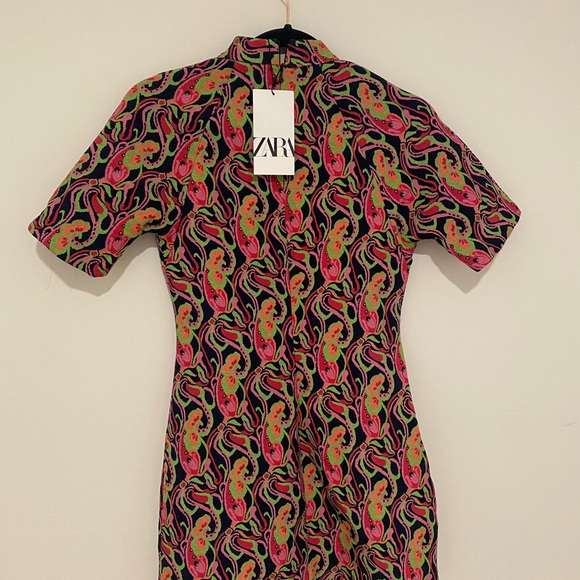 NWT ZARA multi color mini dress - Picture 5 of 15